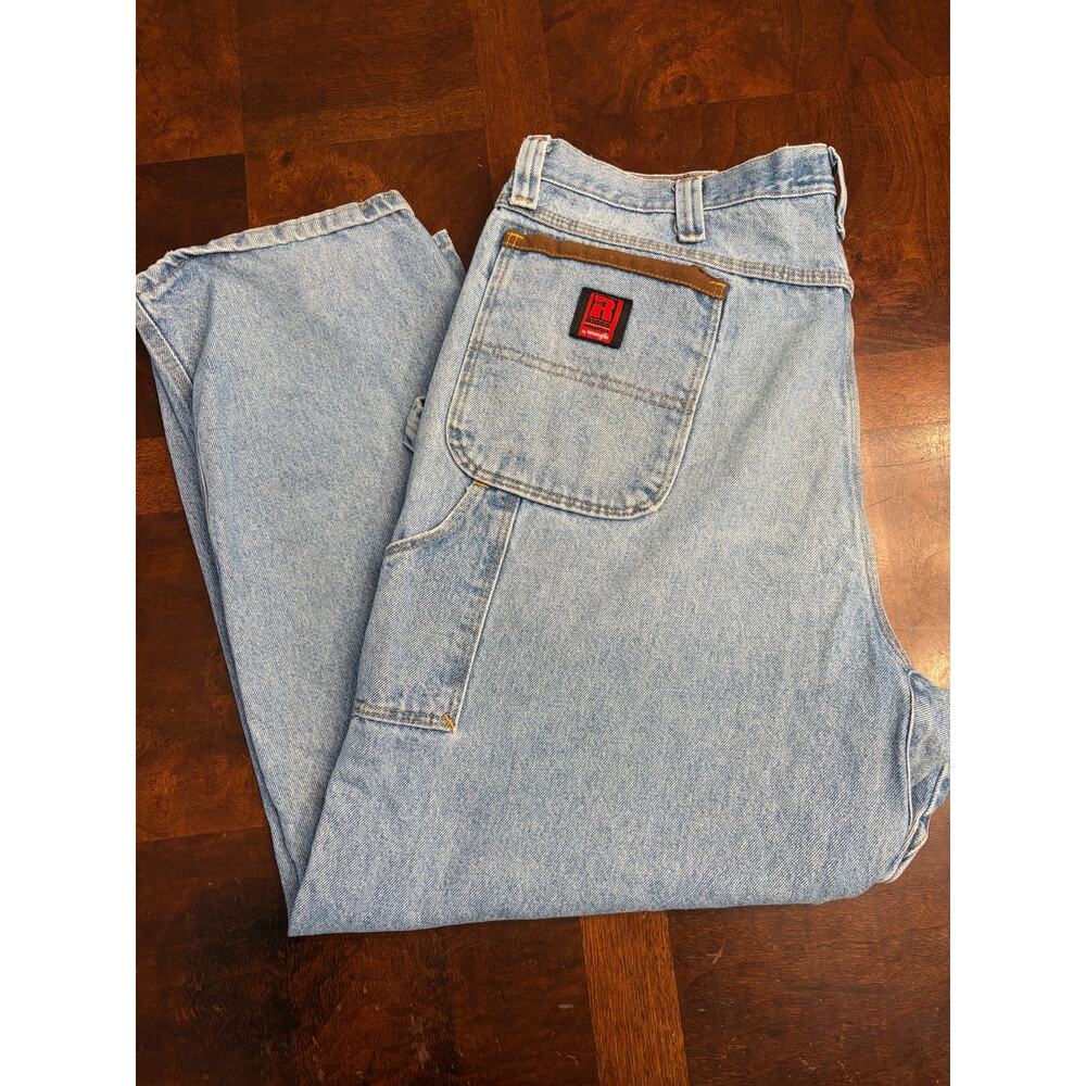 Vintage Wrangler Riggs DuraShield Carpenter Jeans Light Wash Mens